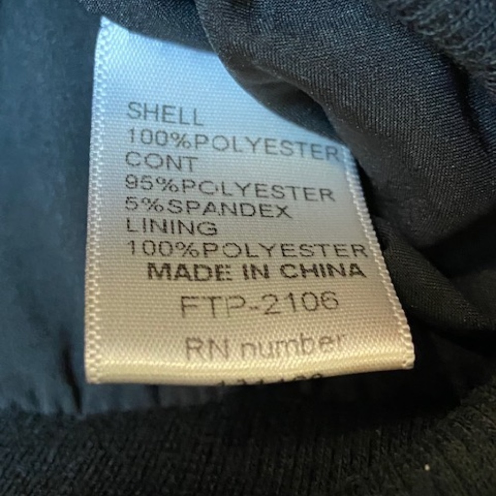 Fate | Black Zip Up Bomber Patchwork Jacket Medium - image 6